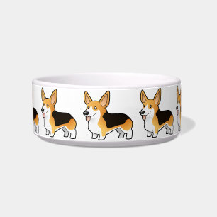 Cartoon Pembroke Welsh Corgi Bowl