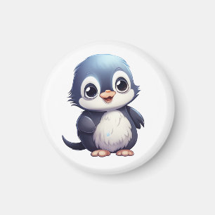 Cartoon penguin illustration magnet