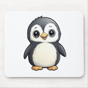 Cartoon penguin illustration mouse mat