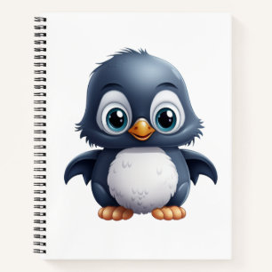 Cartoon penguin illustration notebook
