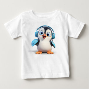 Cartoon Penguin Toddler Fine Jersey T-shirt