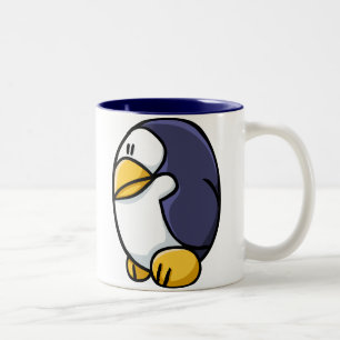 Cartoon Penguin Two-Tone Coffee Mug