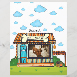 Cartoon Pet Care Personalised Scrapbook Paper