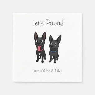 Cartoon Pet cocktail napkin