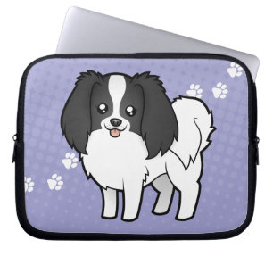 Cartoon Phalene / Japanese Chin Laptop Sleeve