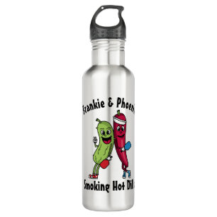 Cartoon Pickle and Pepper Pickleball Team Hot Dill 710 Ml Water Bottle