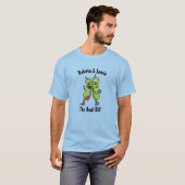 Cartoon Pickle Pair Pickleball Team Real Dill T-Sh T-Shirt (Front Full)