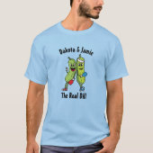 Cartoon Pickle Pair Pickleball Team Real Dill T-Sh T-Shirt (Front)