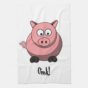 Cartoon Pig American MoJo Kitchen Towels