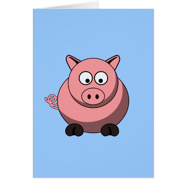 Cartoon Pig Card (Front)