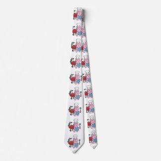 Cartoon pig making bbq | choose background colour tie