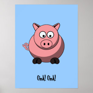 Cartoon Pig Poster