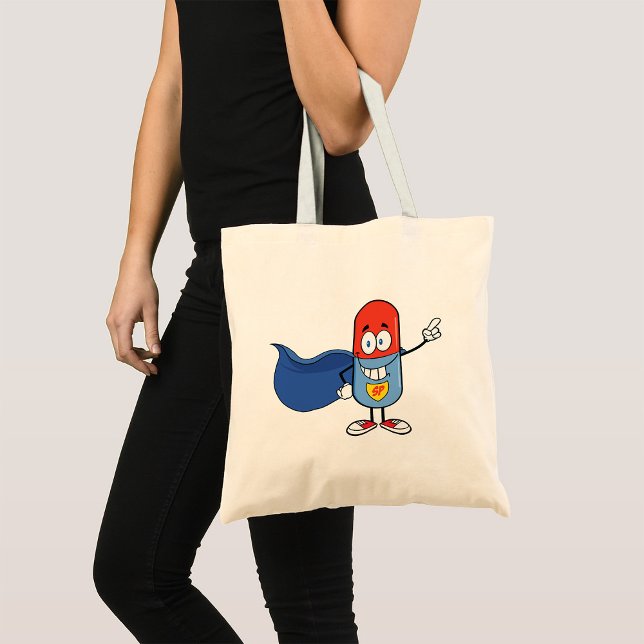 Cartoon Pill Capsule Tote Bag (Creator Uploaded)