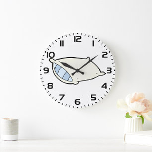 Cartoon Pillow with Giant Large Clock