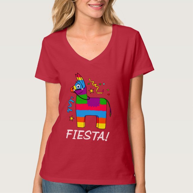 Cartoon Piñata Fiesta! T-Shirt (Front)