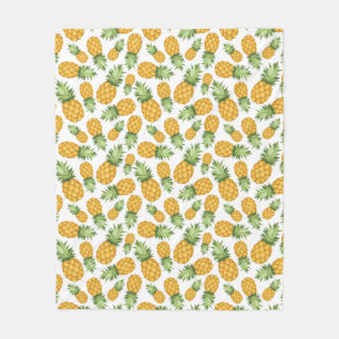 Cartoon Pineapple Pattern Fleece Blanket