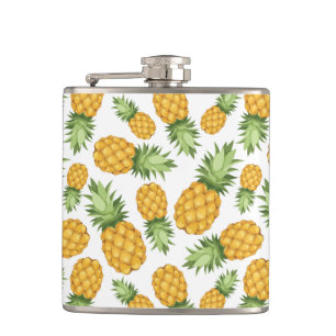 Cartoon Pineapple Pattern Hip Flask