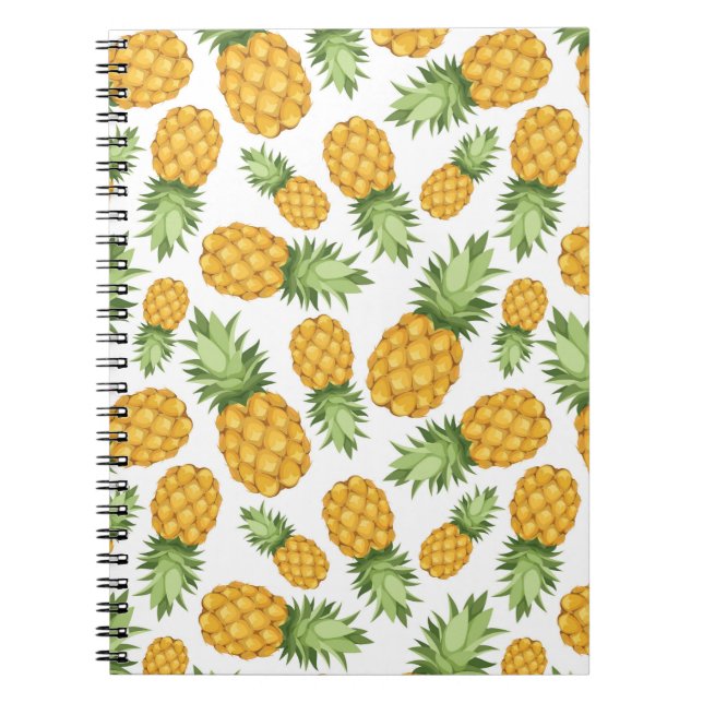 Cartoon Pineapple Pattern Notebook (Front)