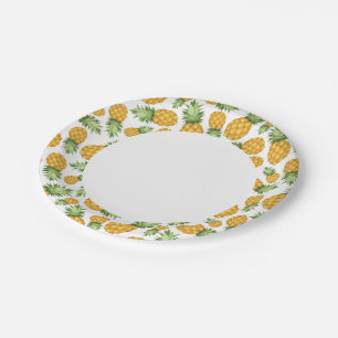 Cartoon Pineapple Pattern Paper Plate