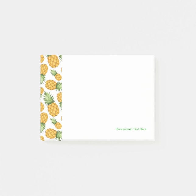 Cartoon Pineapple Pattern Post-it Notes (Front)