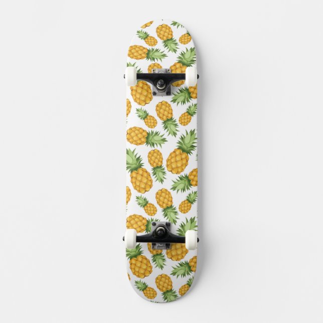Cartoon Pineapple Pattern Skateboard (Front)