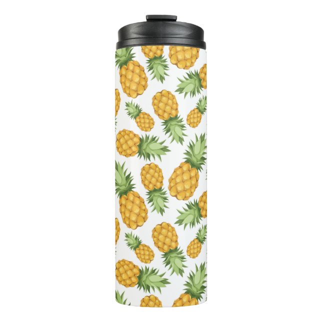 Cartoon Pineapple Pattern Thermal Tumbler (Front)