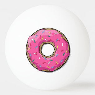 Cartoon Pink Doughnut With Sprinkles Ping Pong Ball