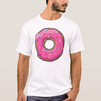 Cartoon Pink Doughnut With Sprinkles T-Shirt