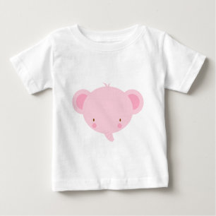 Cartoon Pink Elephant Baby T-Shirt