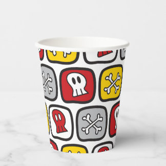 Cartoon Pirate / Skeleton Skulls & Bones Fun Kid's Paper Cups