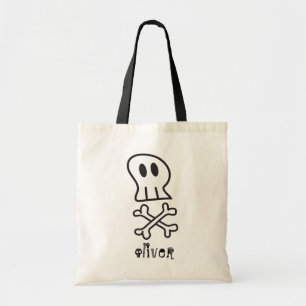 Cartoon Pirate Skull & Bone Kid's Halloween Party Tote Bag