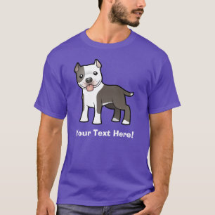 Cartoon Pitbull / American Staffordshire Terrier T-Shirt