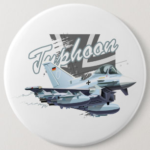 Cartoon plane 6 cm round badge