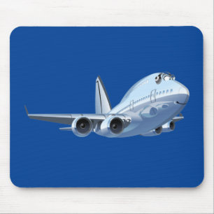 Cartoon plane mouse mat
