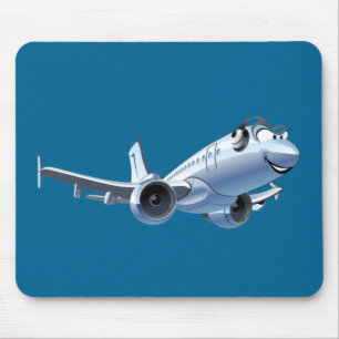 Cartoon plane mouse mat