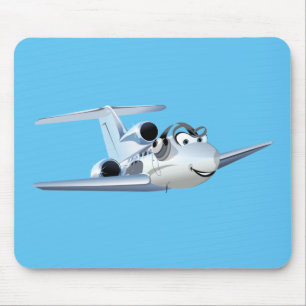 Cartoon plane mouse mat
