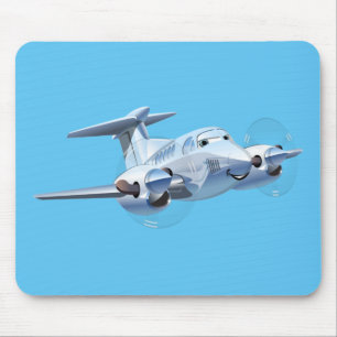 Cartoon plane mouse mat