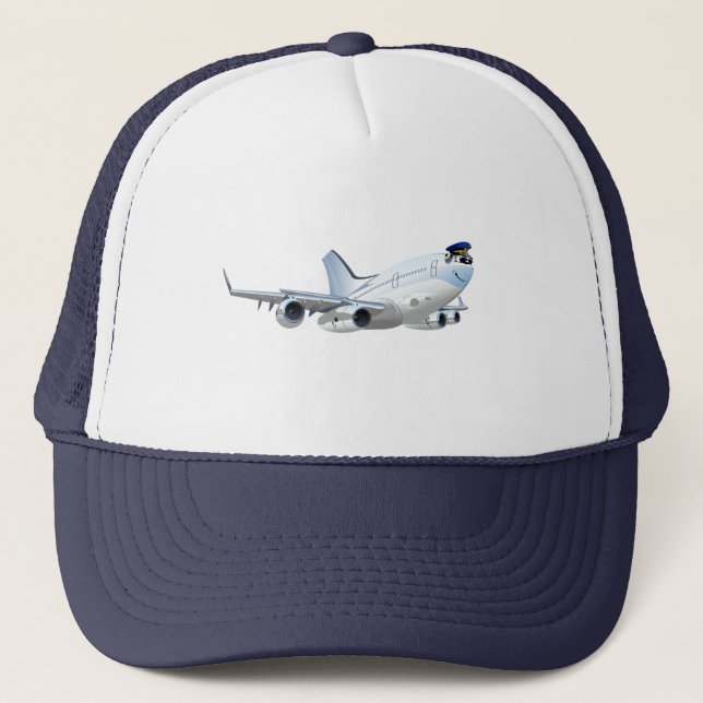 Cartoon plane trucker hat (Front)