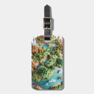 Cartoon Planet Luggage Tag