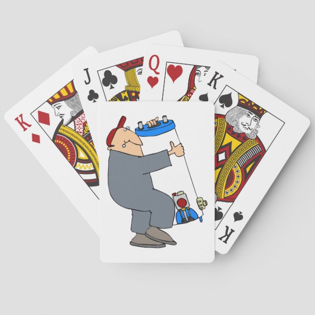 Cartoon Plumber Playing Cards (Back)