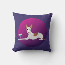 Cartoon Podenco Dog Pink Art Deco