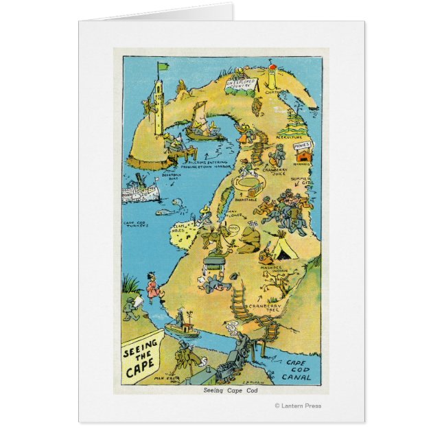 Cartoon Points of Interest on Cape Cod (Front)