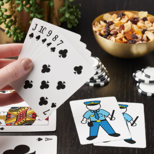 Cartoon Police Officer Fun Law Enforcement  Playing Cards