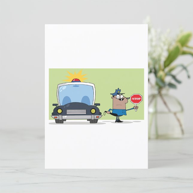 Cartoon Police Officer Invitation (Creator Uploaded)