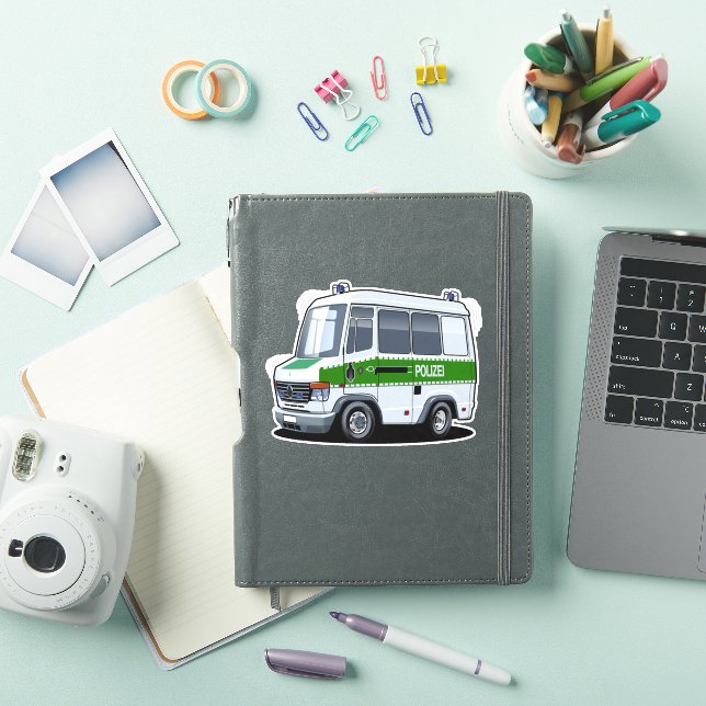 Cartoon Police Van (iPad Cover)