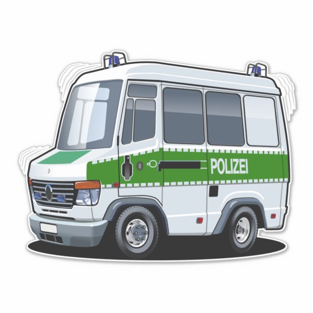 Cartoon Police Van (Front)