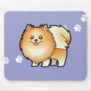 Cartoon Pomeranian Mouse Mat