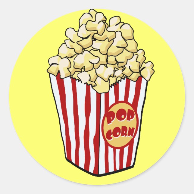 Cartoon Popcorn Bag Sticker (Front)