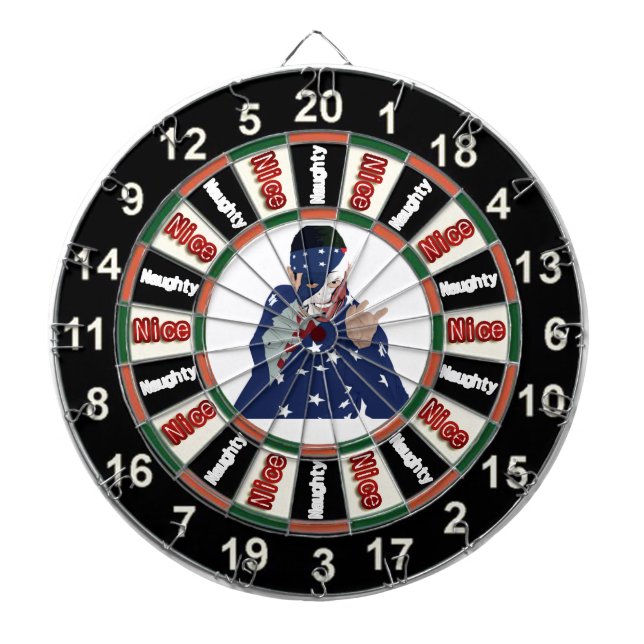 Cartoon Portrait of  Donald Trump political Dartboard (Front)