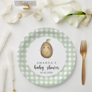 Cartoon Potato Baby Shower Paper Plate